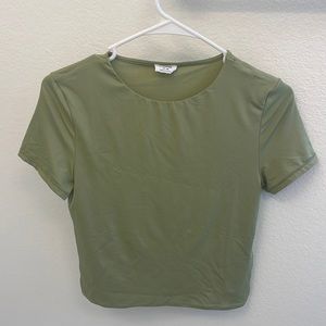 cotton on green tissue tee